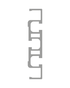 19x92mm aluminiumsprofil for Aluflex transportbånd